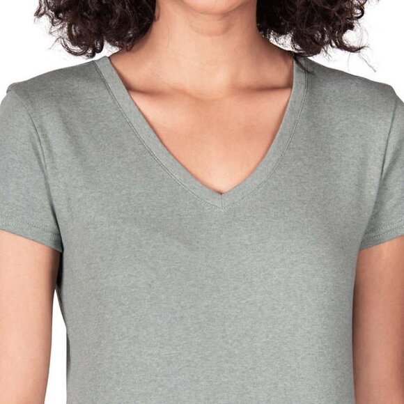 NEW Kirkland Signature V-Neck T-shirt | Green - Picture 4 of 6